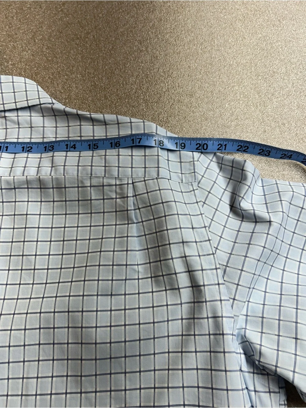 Banana Republic Light Blue Check Dress Shirt